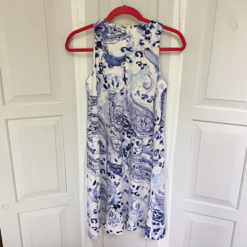 Lauren Ralph Lauren White and Blue Paisley Dress - Picture 11 of 16
